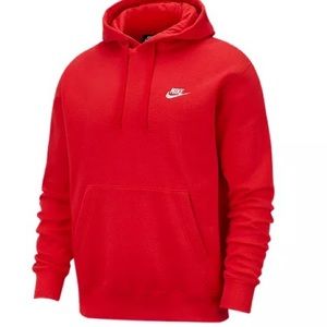 Nike small red hoodie embroidered logo ❤️